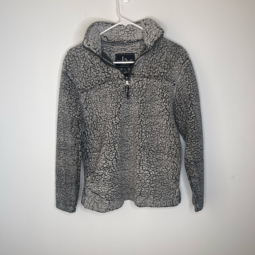 Boxercraft Charcoal Sherpa Pullover size YL 14-16